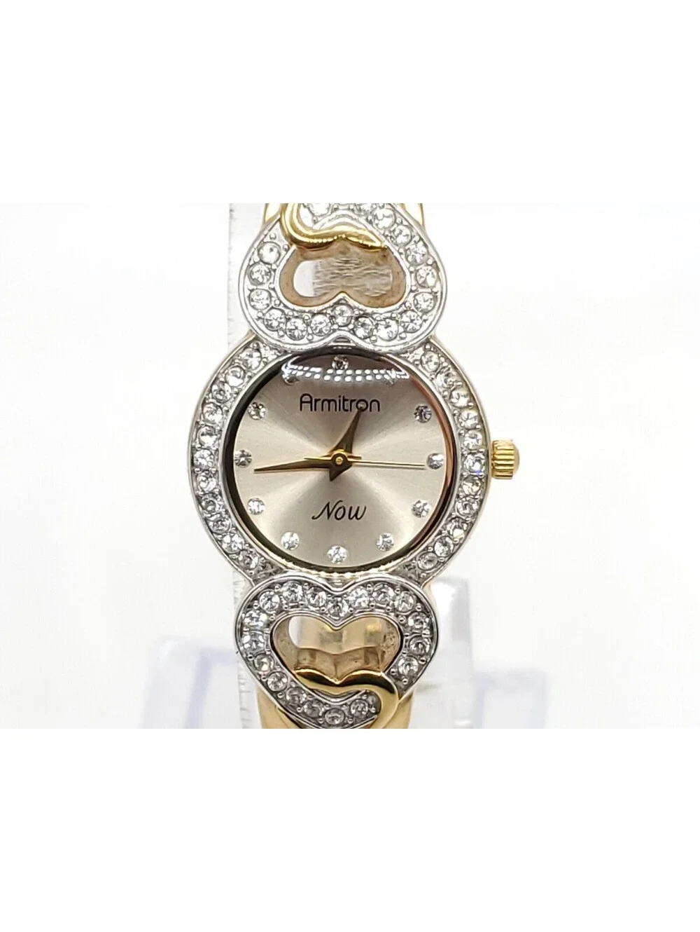 Armitron Now Quartz Watch Womens New Battery Rhinestone Bezel 22mm